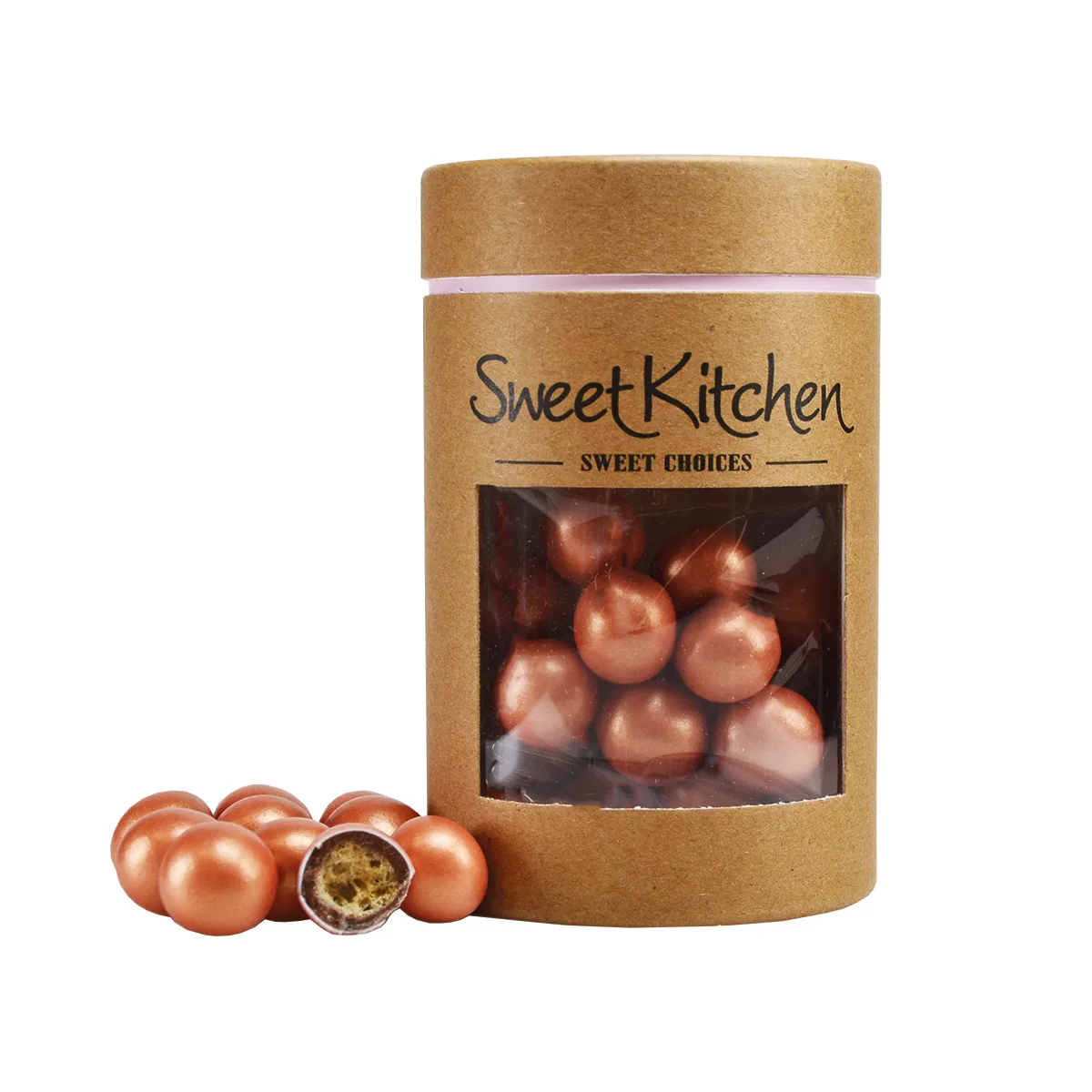 SweetKitchen Chokoladekugler med crisp Kobber 70 g. (Bedst før 30-08-2026)
