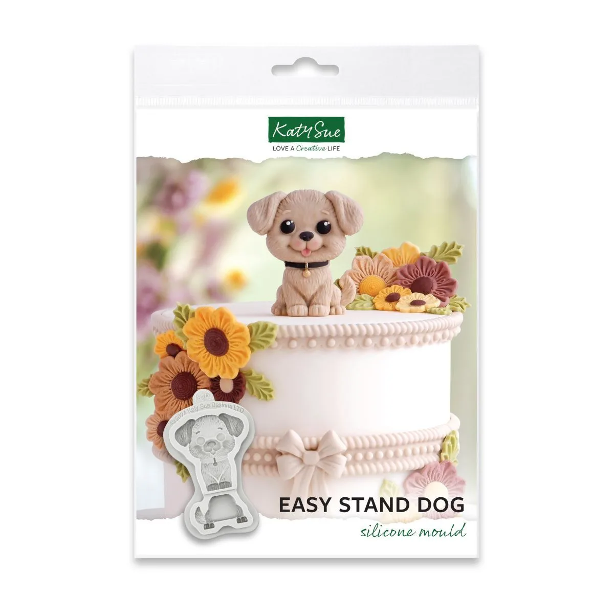 Katy Sue silikoneform - Easy Stand Dog