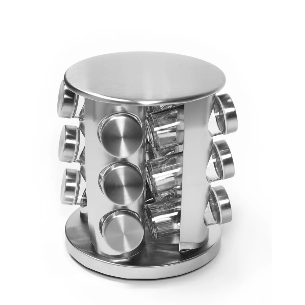Krydderi karrusel med 12 glas