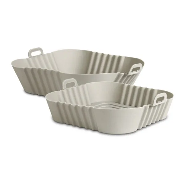 Kvadratiske silikoneforme til airfryer - 18×18 cm + 21×21 cm