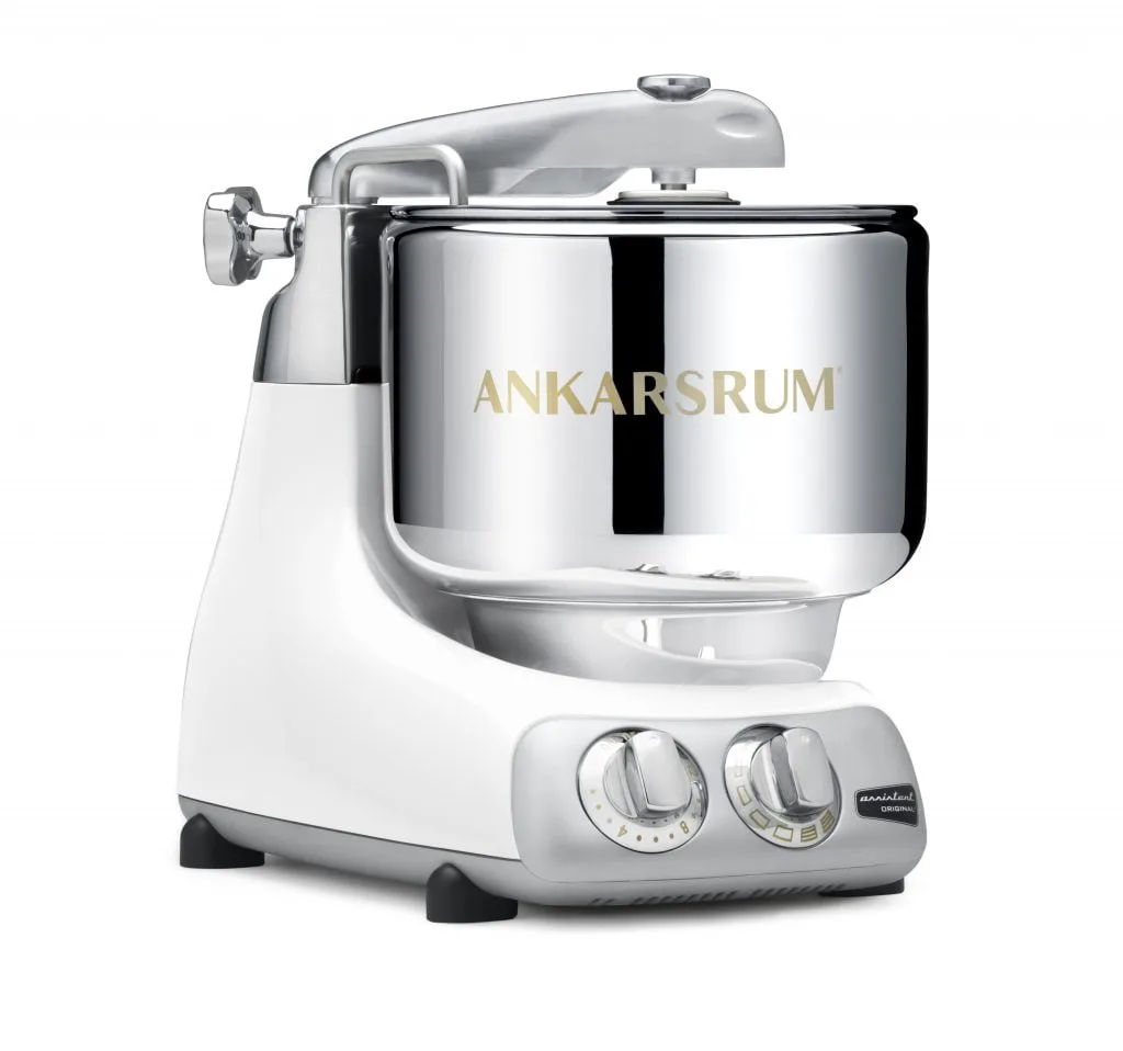 Ankarsrum Assistent Original Højglans Hvid AKM 6230 - Glossy White + De Luxe Pakken
