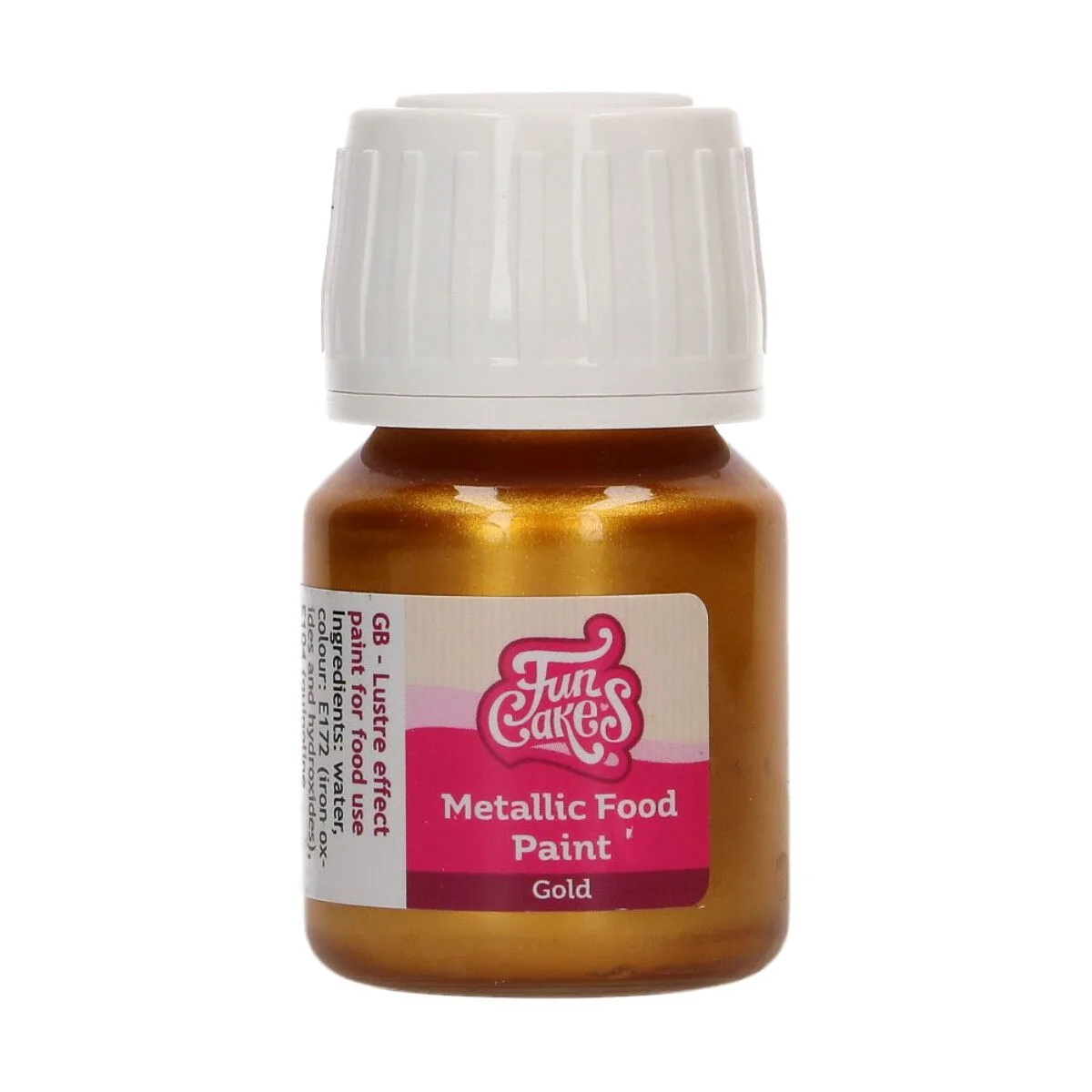 FunCakes Metallic Food Paint - Gold, (guld maling) 30 ml