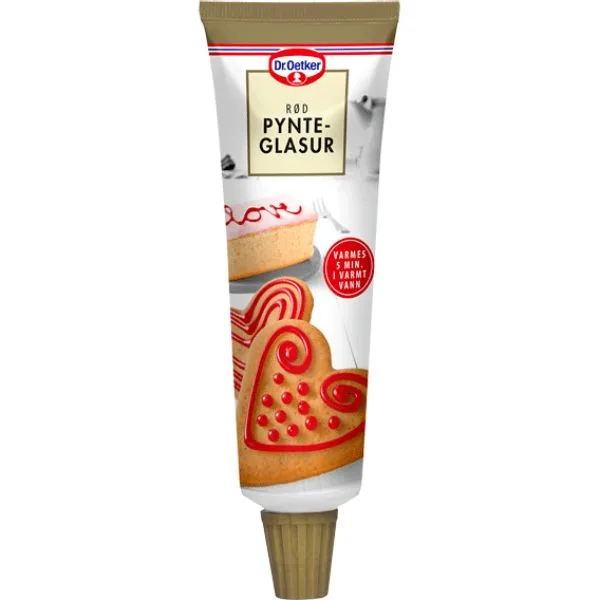 Dr. Oetker Pynteglasur Rød 125 g