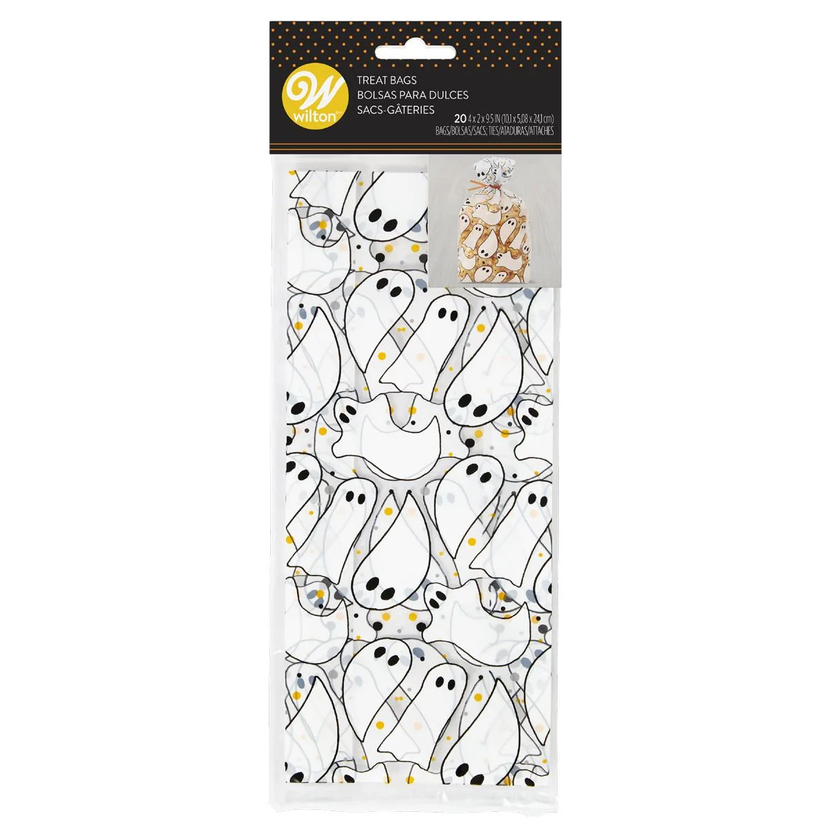 Wilton Halloween Slikpose - Ghosts, 20 stk.