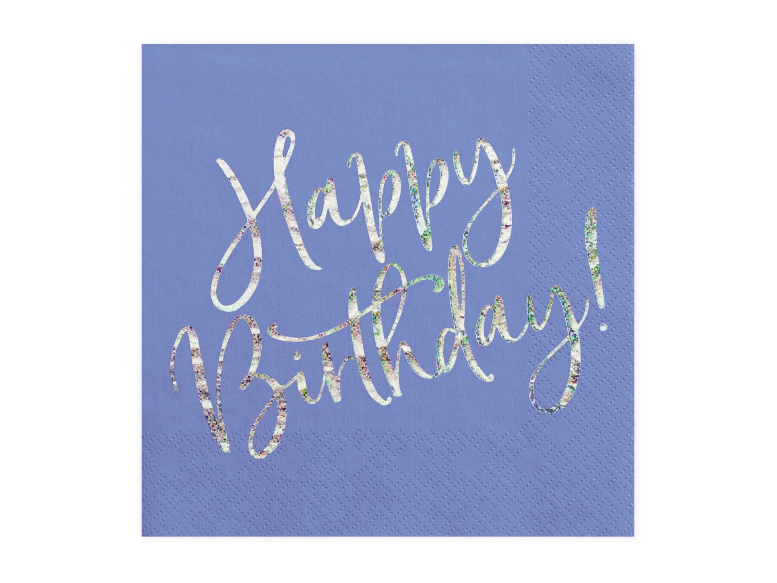 PartyDeco Servietter Happy Birthday, blå, 33 x 33 cm (1 pk. / 20 stk.)