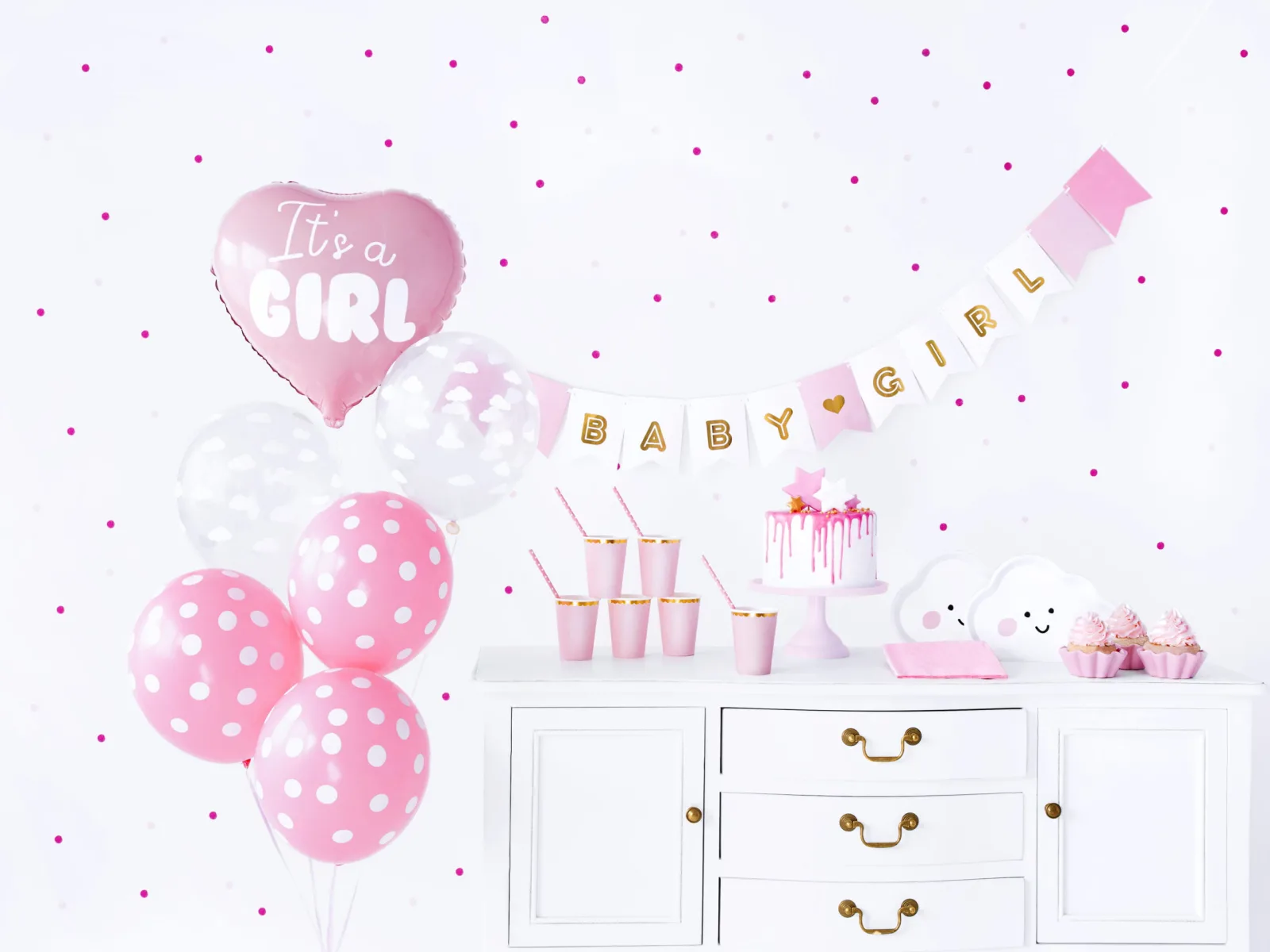 PartyDeco Partybox - It is a girl (UDGÅR)
