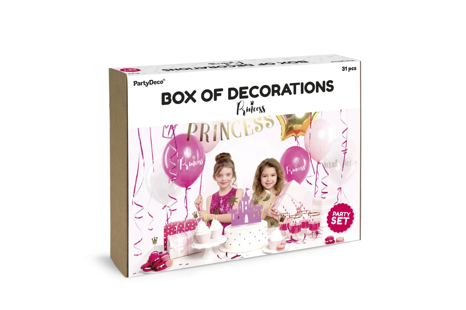 PartyDeco Partybox til prinsessefest