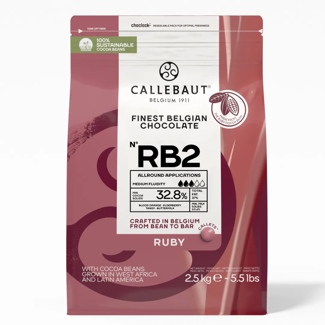 Callebaut Ruby - Smuk lyserød chokolade med frugtsmag, 2,5 kg
