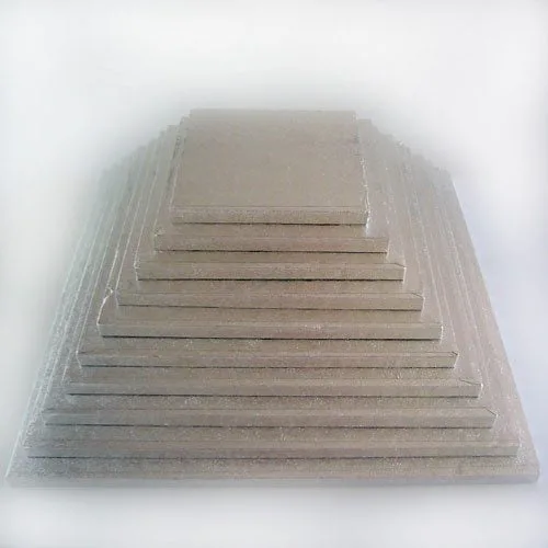 FunCakes Kageplade, sølv, 20 x 20 cm, 10 mm tyk,