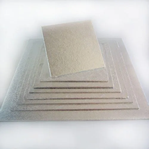FunCakes Kageplade, sølv, 20 x 20 cm, 4 mm tyk,