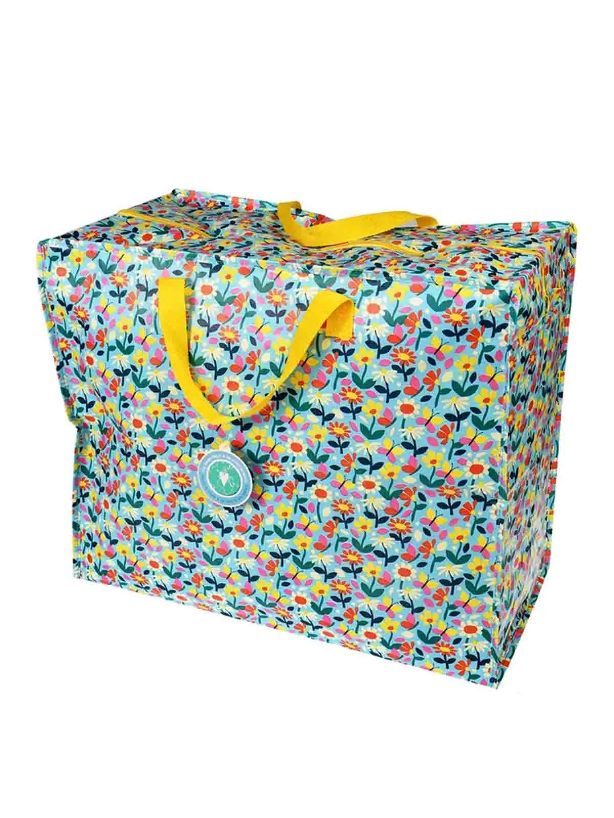 Jumbo opbevaringspose 78 liter - Sommerfuglehave i mint
