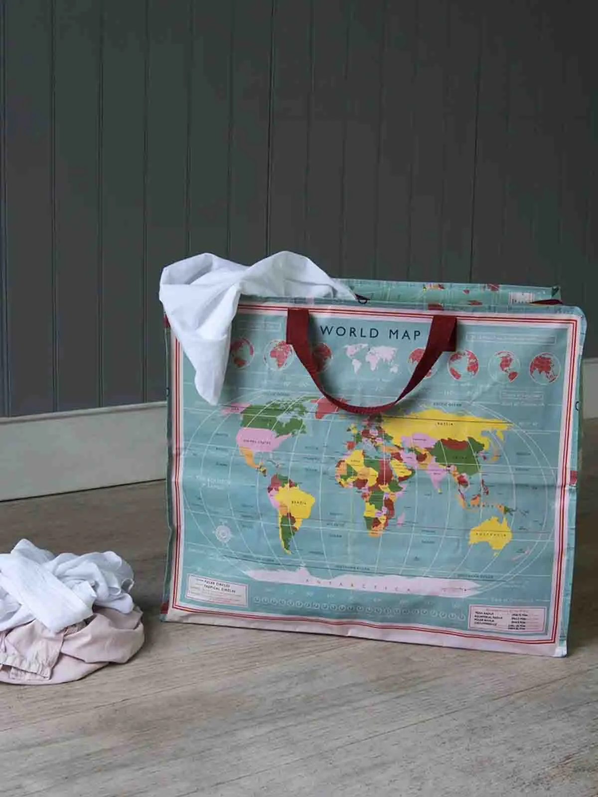 Jumbo opbevaringspose 78 liter - Verdenskort