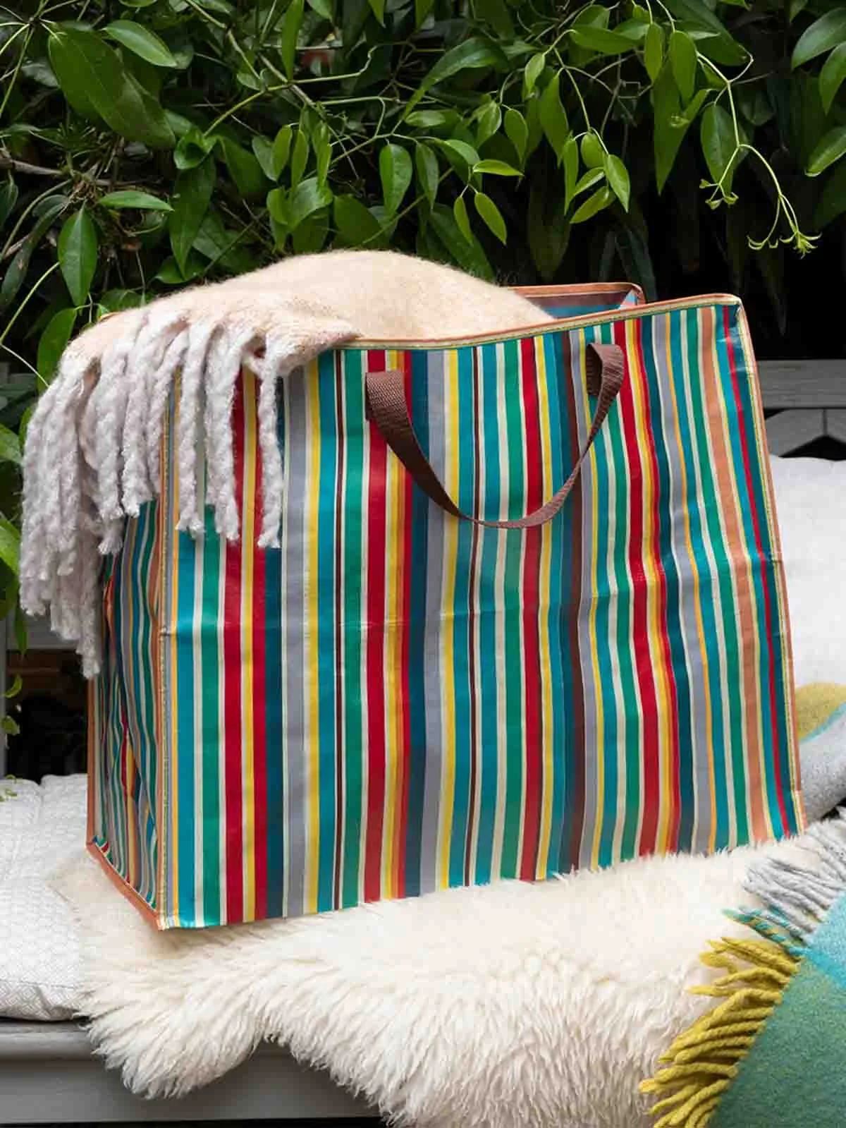 Jumbo opbevaringspose 78 liter - Retro stribet