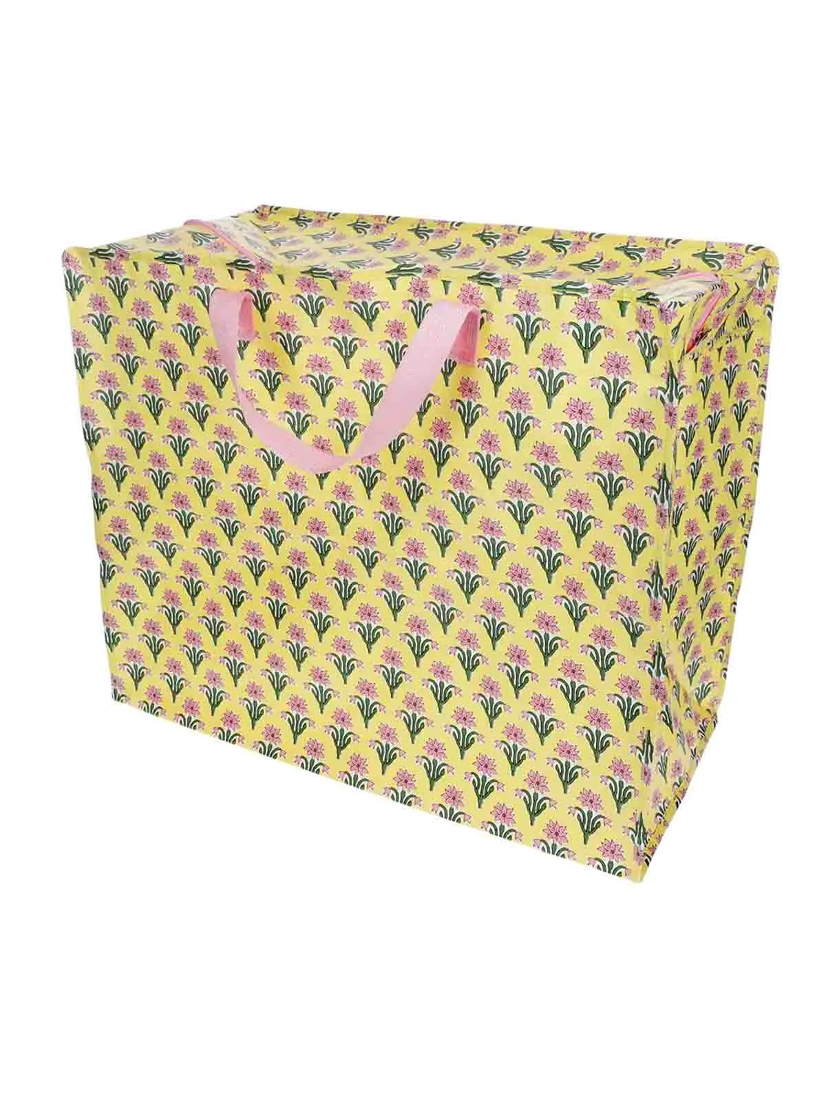 Jumbo opbevaringspose 78 liter - Chandani med blomster