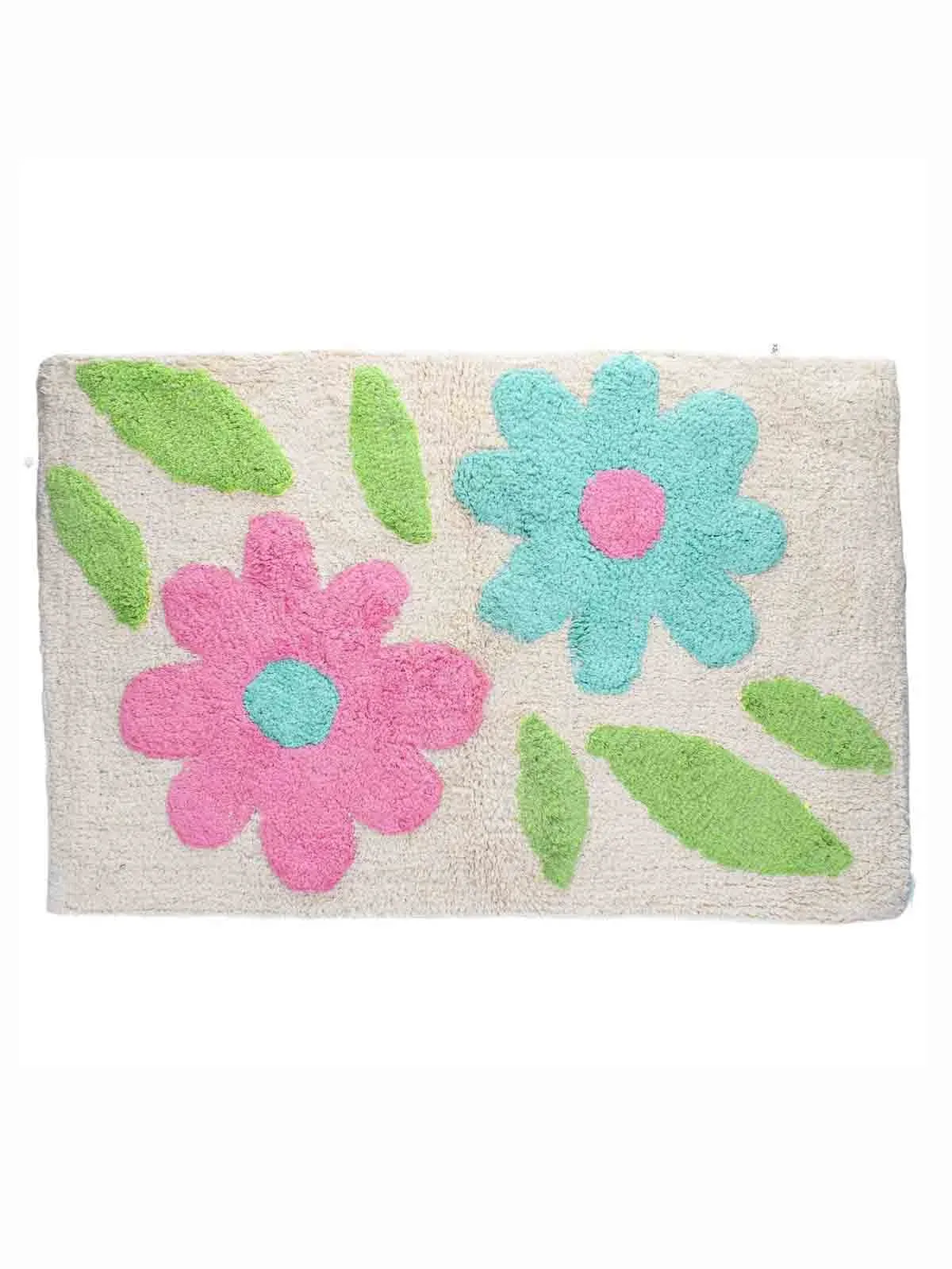 Bademåtte "Flower" - Lyserød og Mint