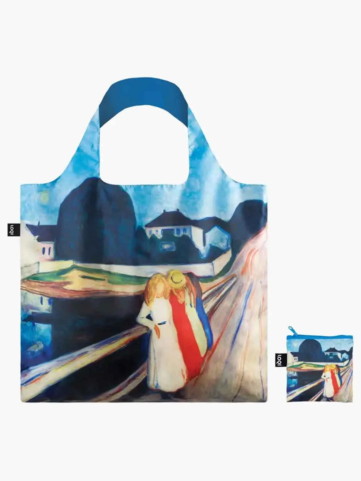 Indkøbsnet - Fire piger på broen af "Edvard Munch"