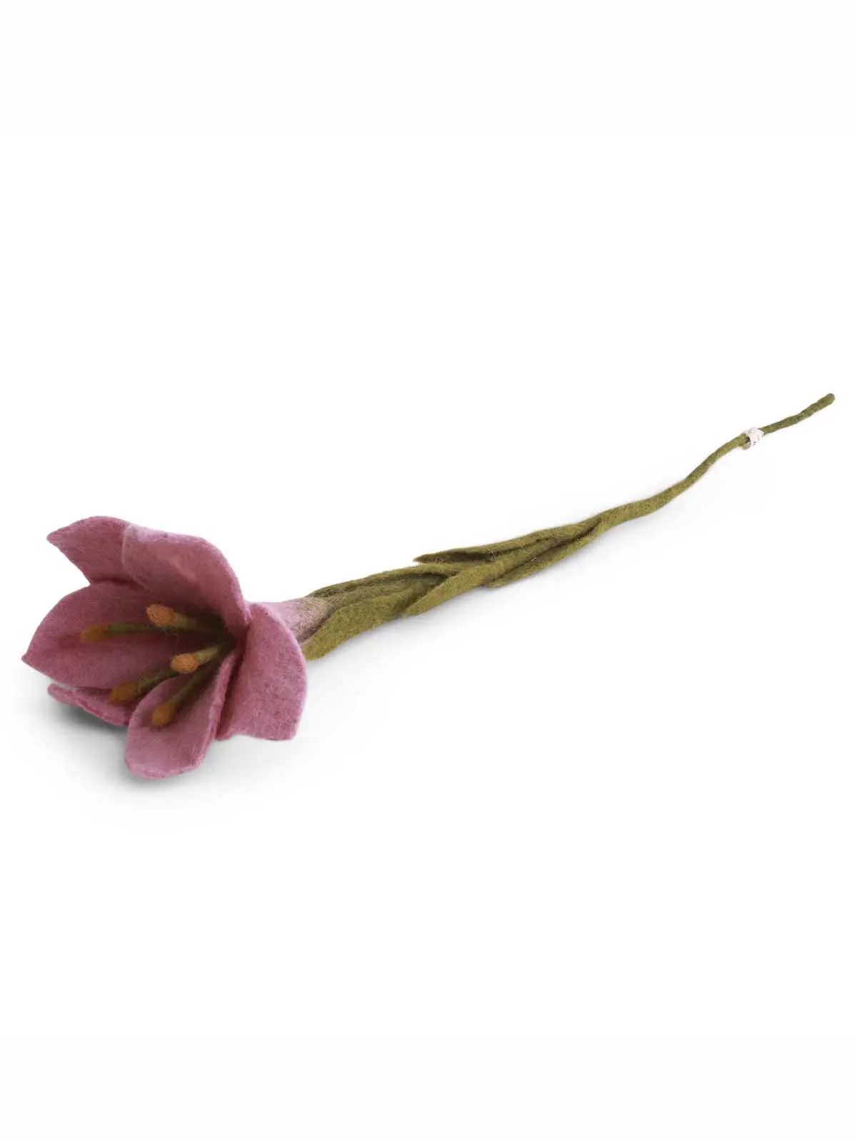 Filt blomst trompetlilje (47 cm) - Lyserød