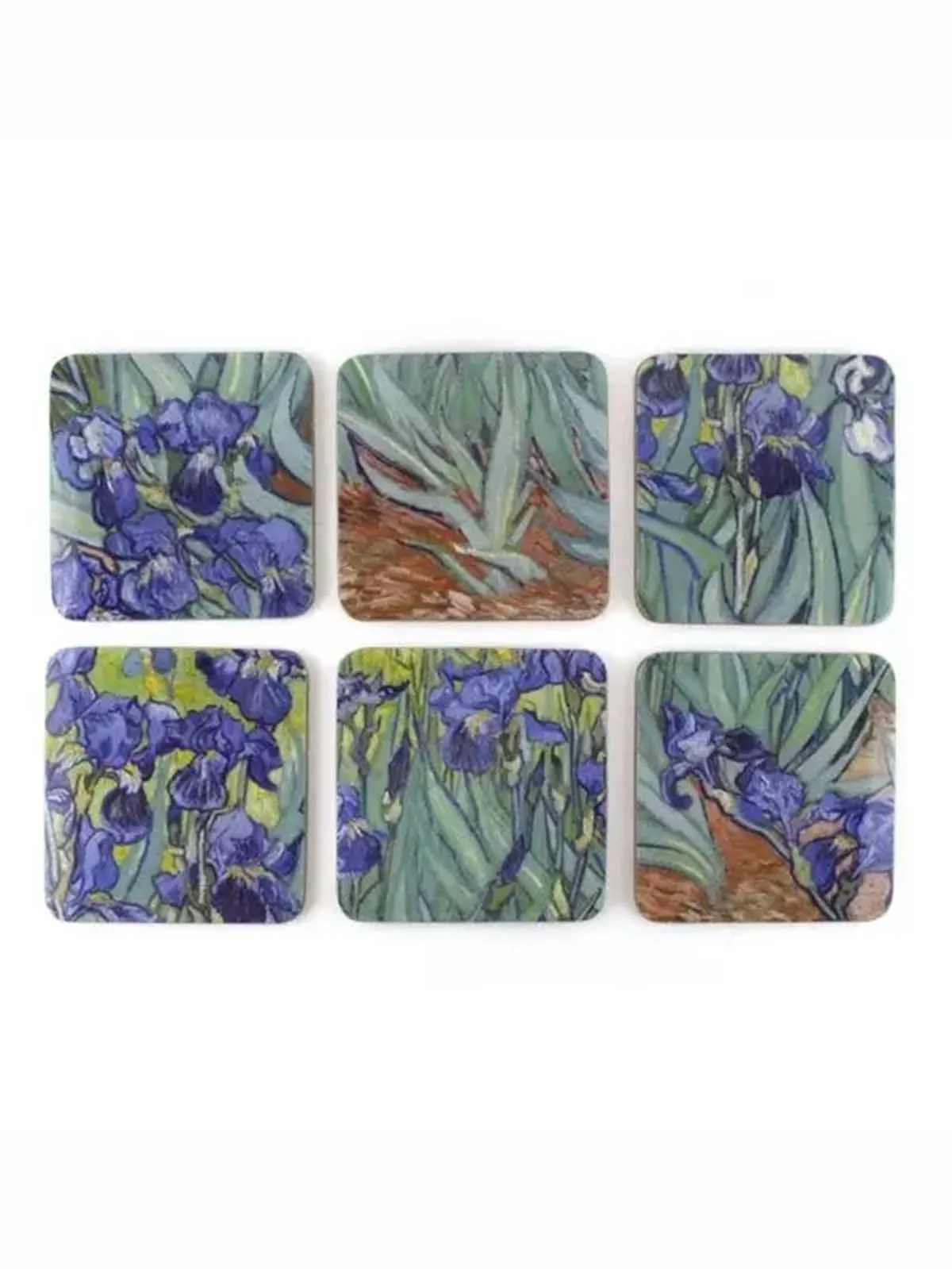 Coasters (6 stk) - Van Gogh "Irisblomster"