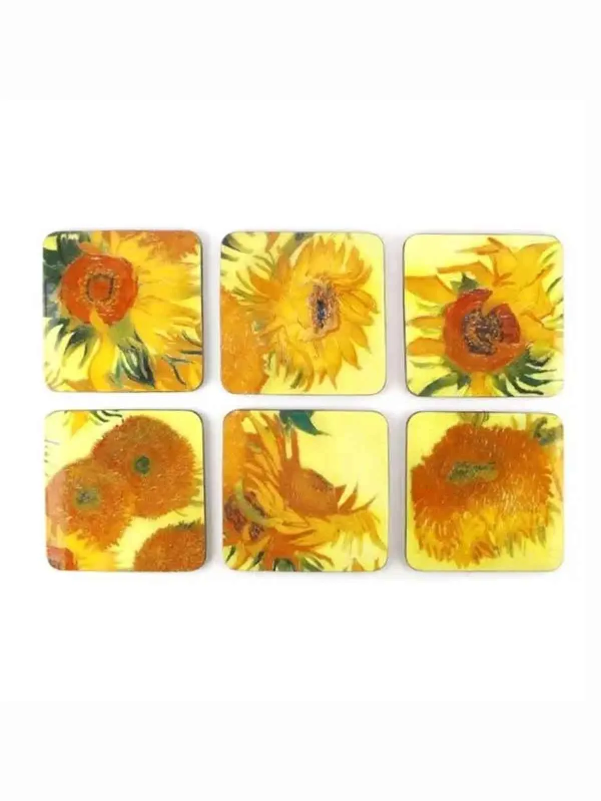 Coasters (6 stk) - Van Gogh "Solsikker"