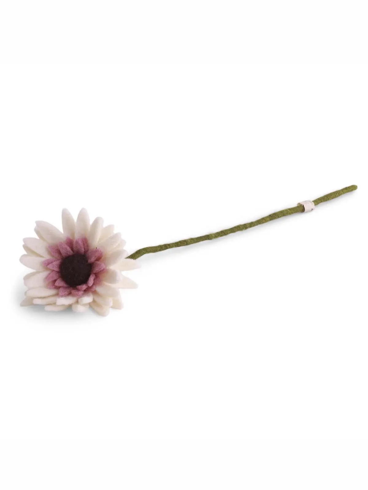 Filt gerbera (30 cm) - Hvid