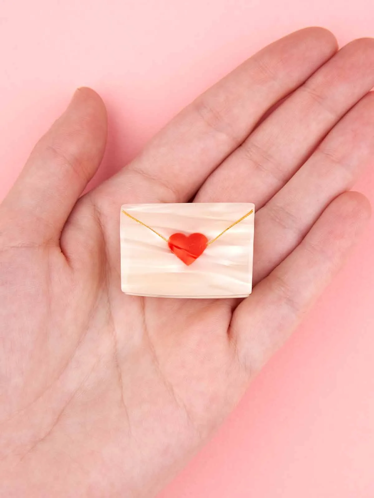 Mini hårklemme - Love letter