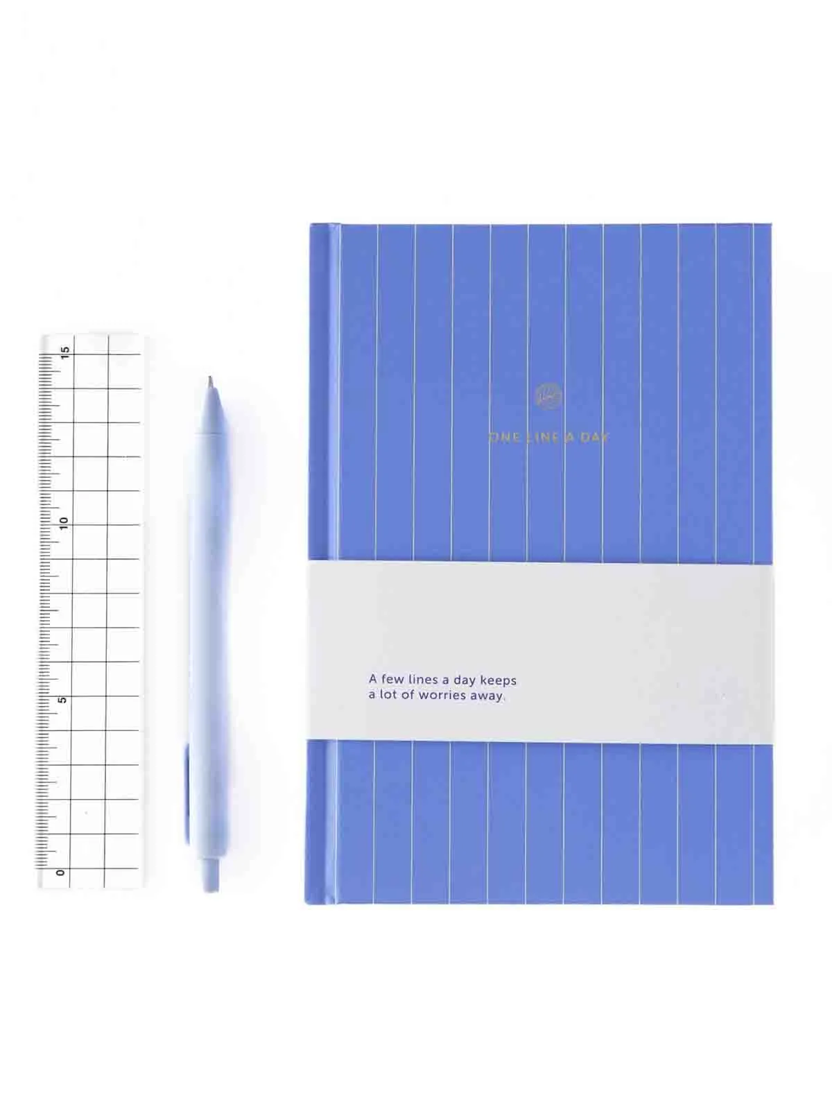 One Line a Day bog (5 års dagbog) - Lavender stripe