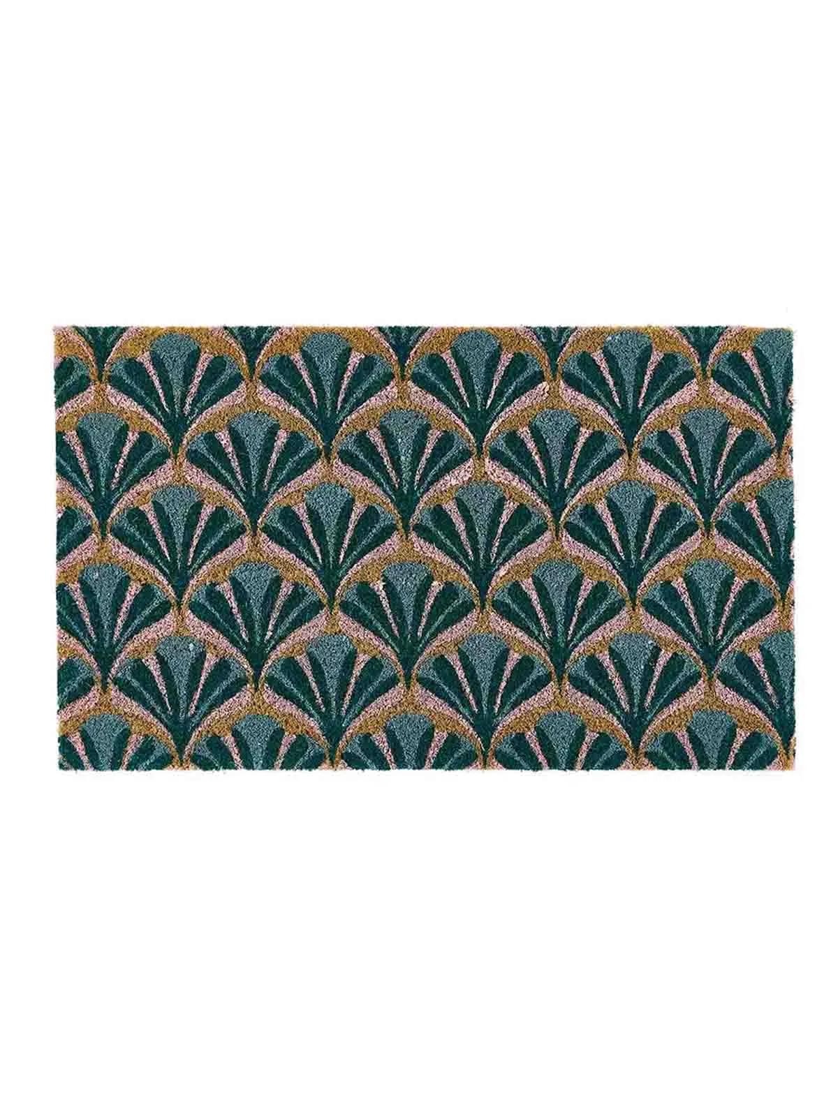 Dørmåtte 45x75 cm - Blå "Art Deco"