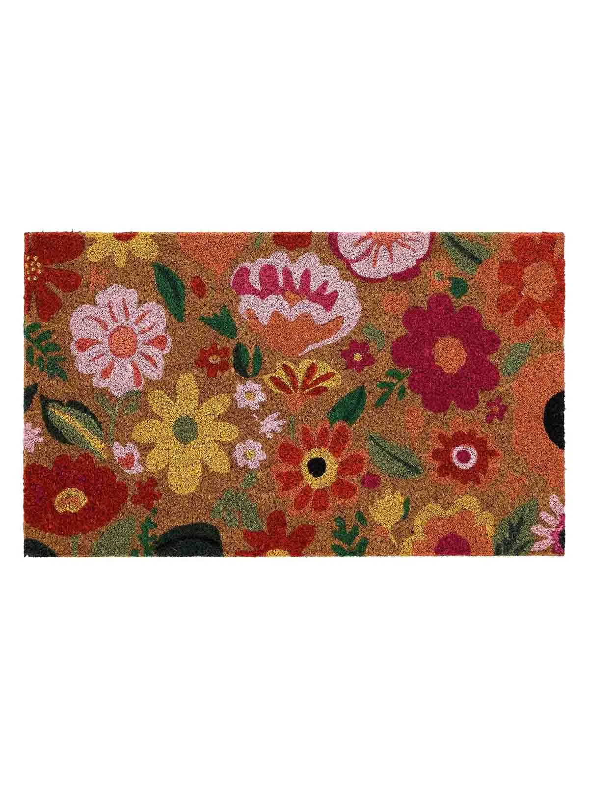 Dørmåtte 45x75 cm - "Flower Power"