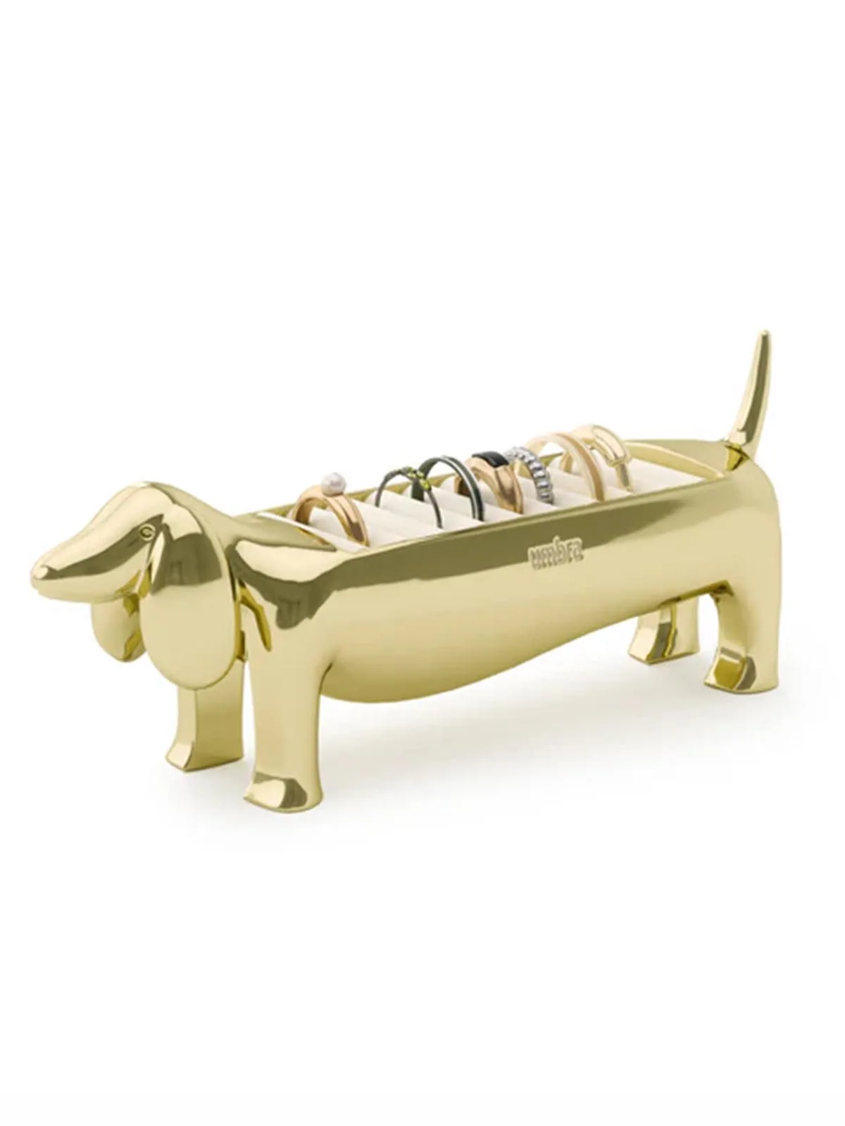 Ringholder Gravhund "Dachsie" - Messing