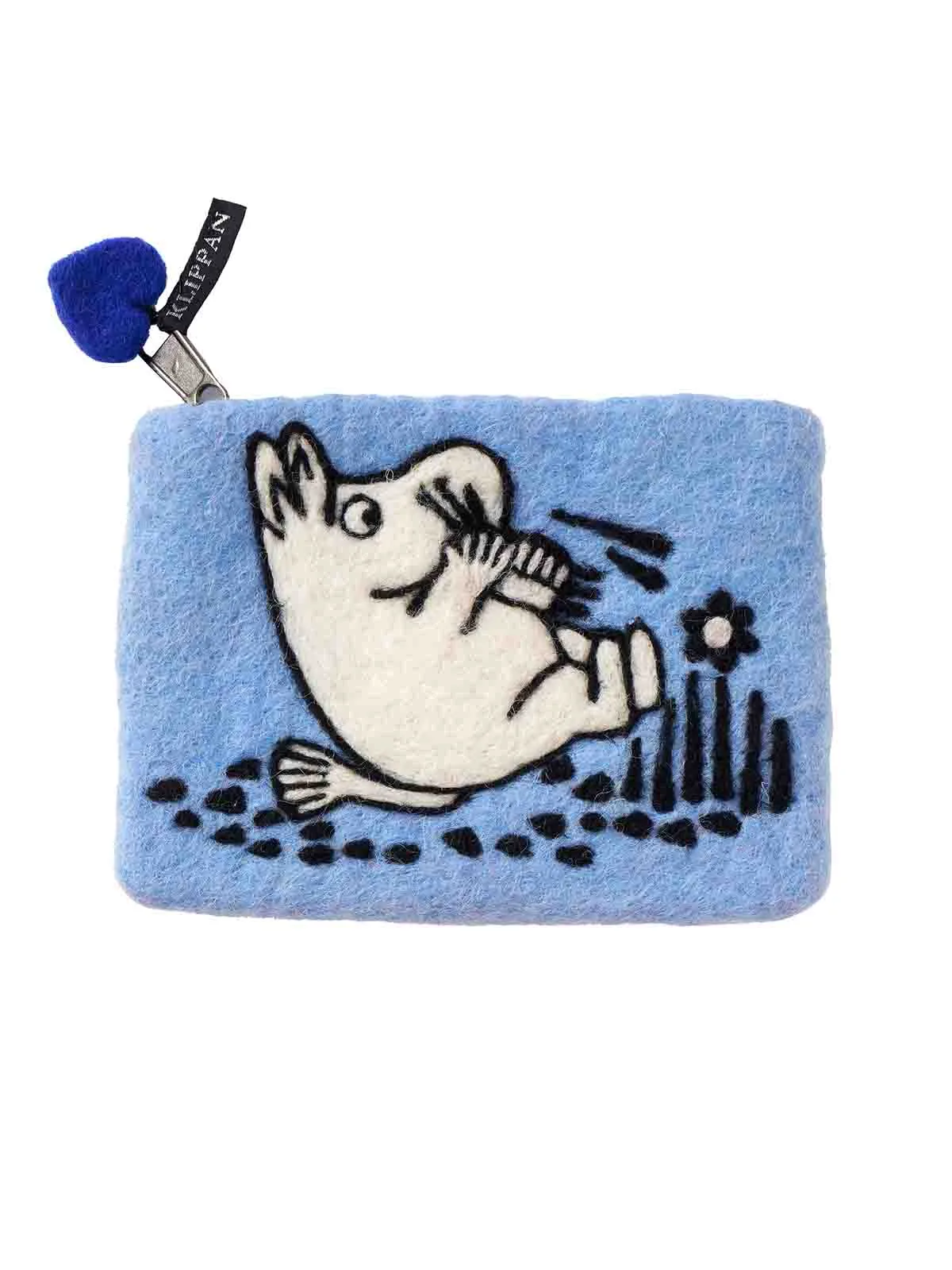 Pung til småting (14 x 10 cm) - Lyseblå "Moomin Tripping"