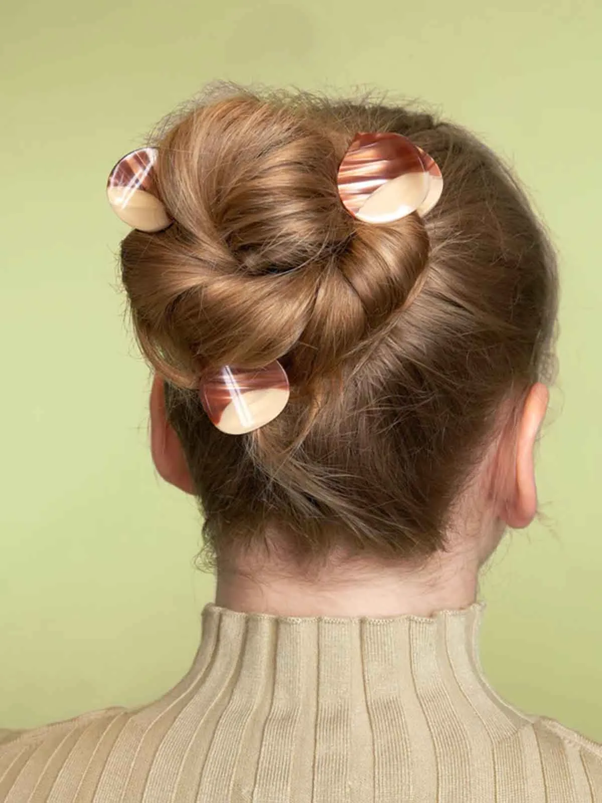 Mini hårklemme - Kastanje