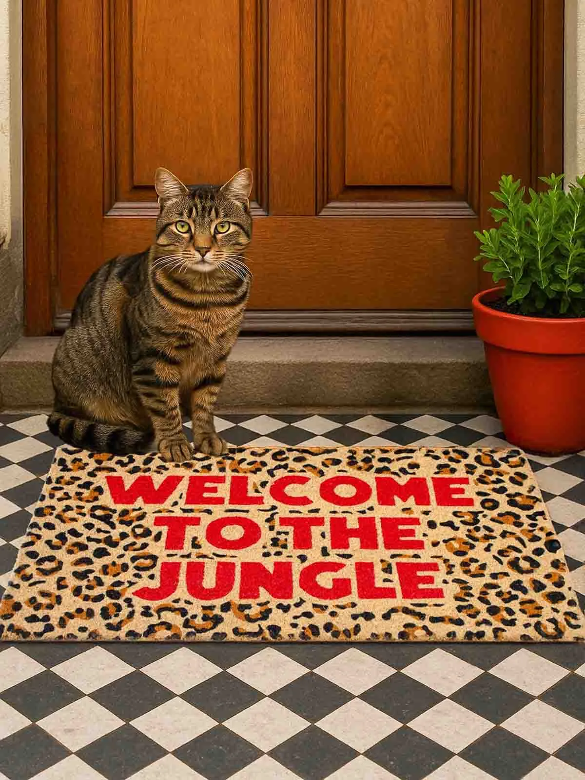 Dørmåtte 40 x 70 cm - Welcome to the jungle