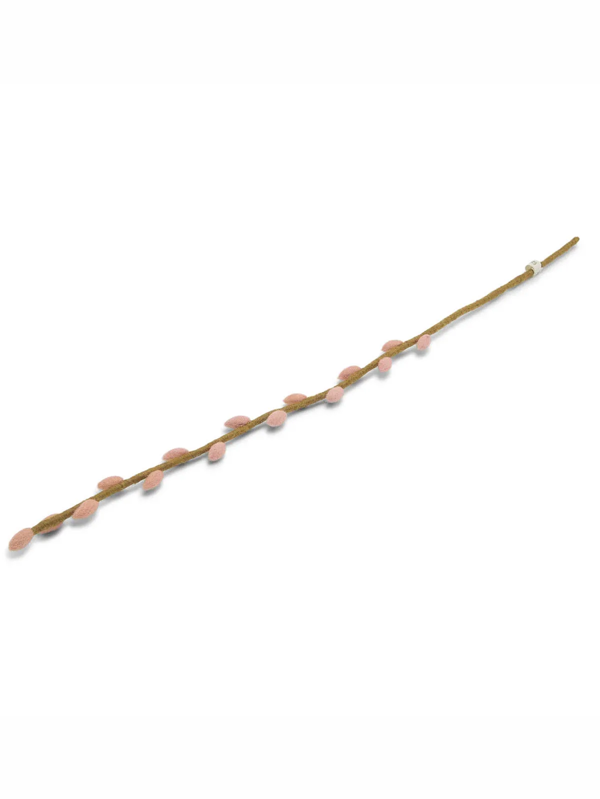 Filt pilegren med gæslinger (60 cm) - Støvet rød