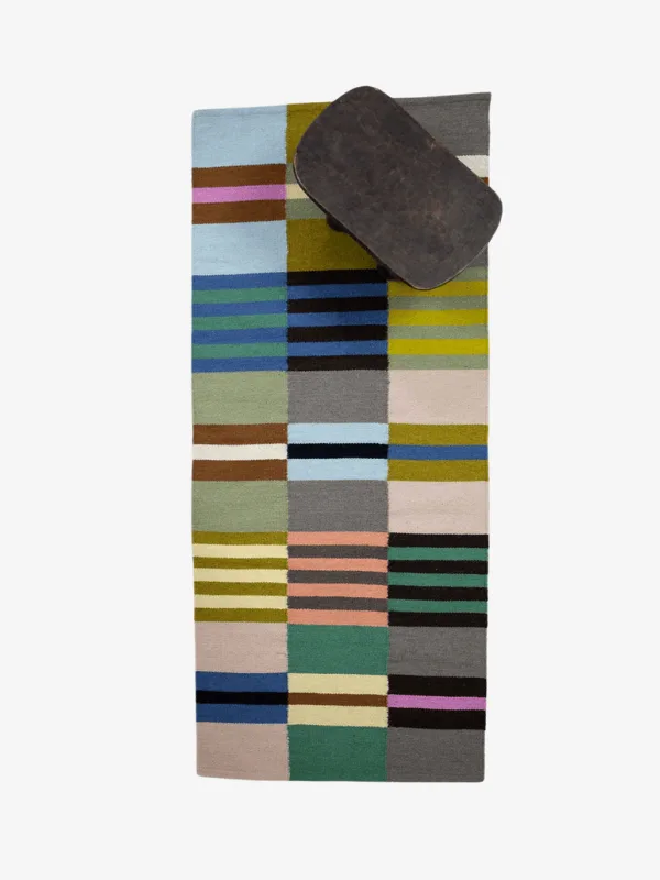 Håndvævet gulvtæppe "Barbro" - 70 x 165 cm