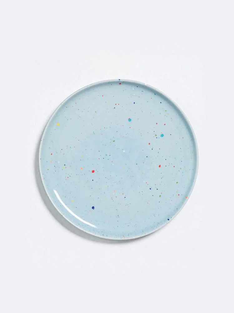 Frokosttallerken "confetti" 22 cm - flere farver - Babyblå