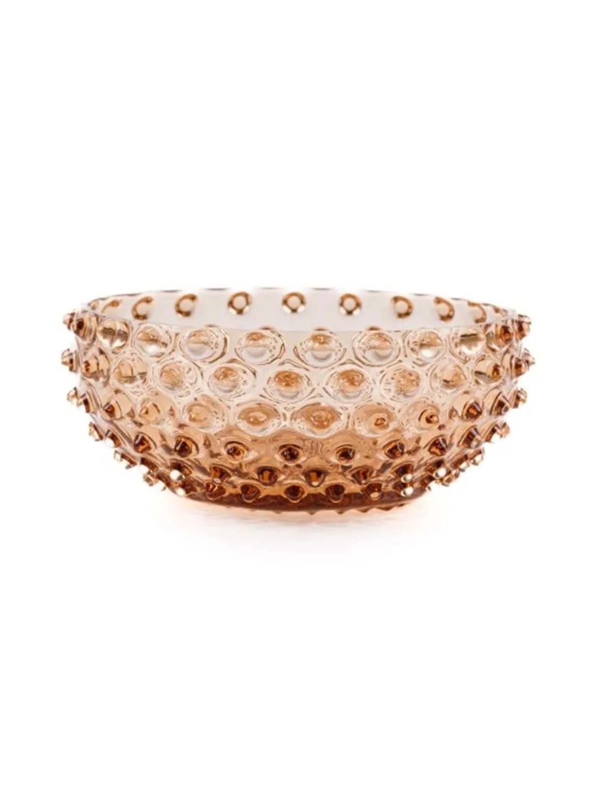 Skål i pindsvinglas 17 cm - New Brown