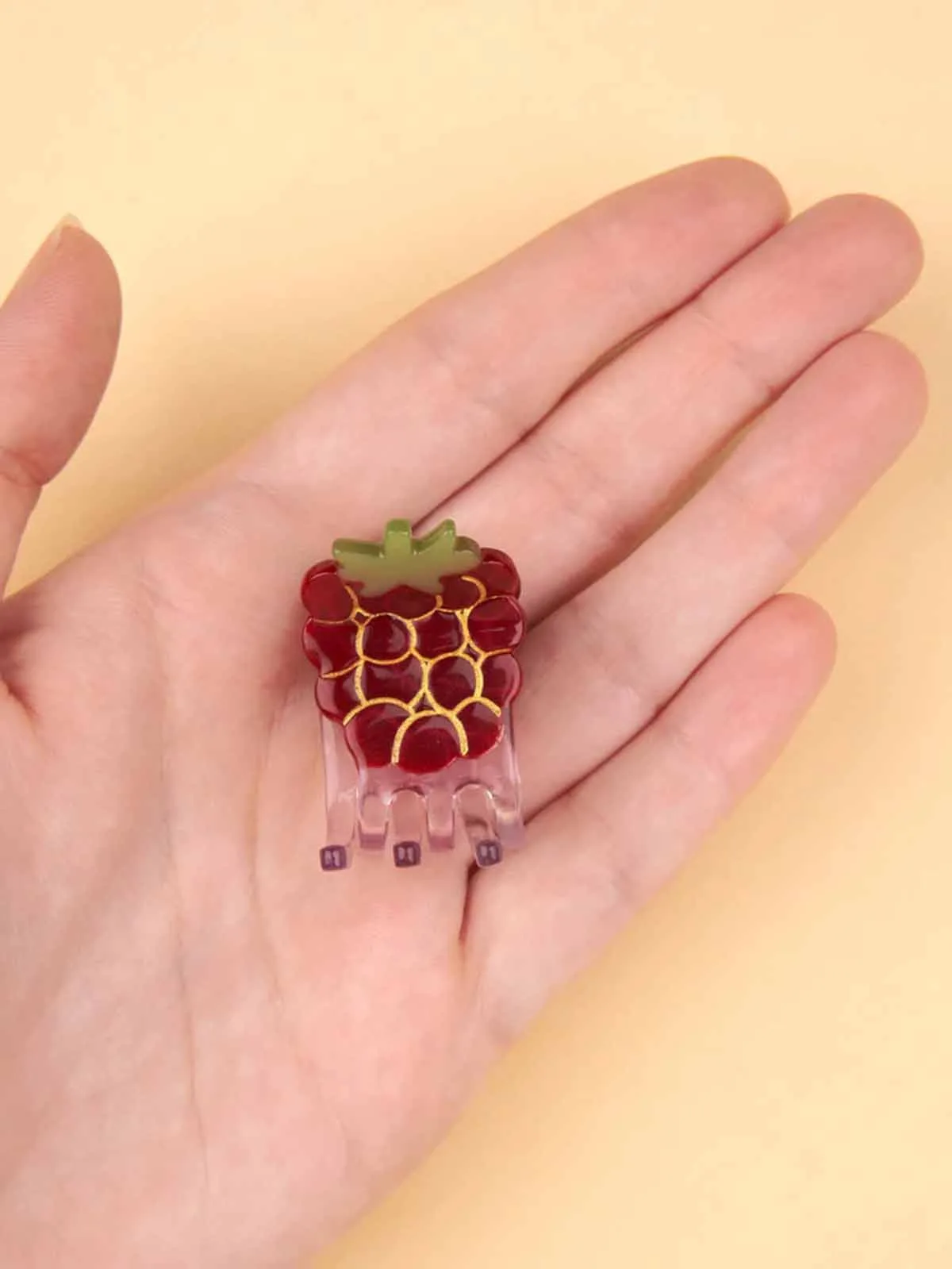 Mini hårklemme - Hindbær
