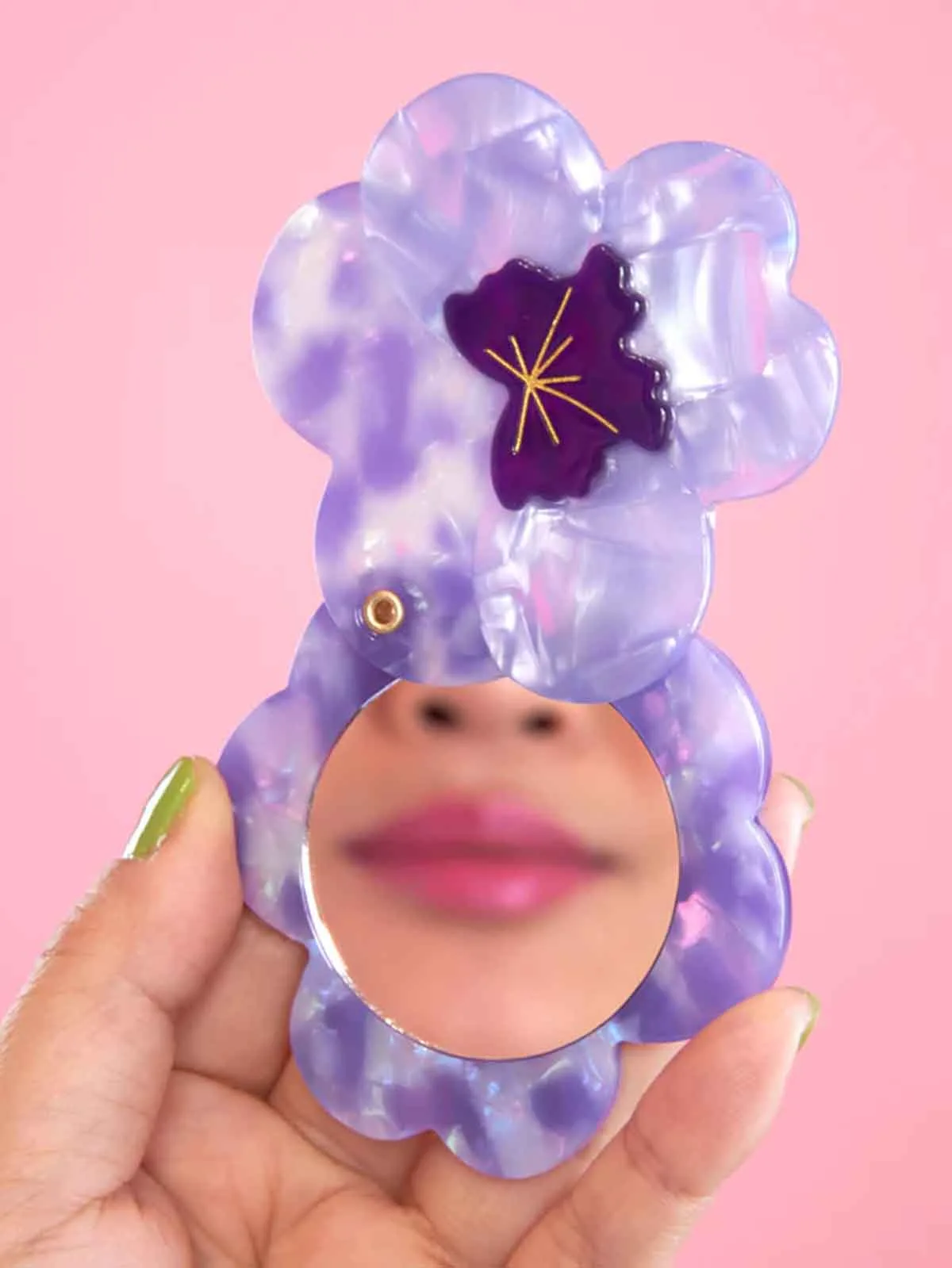 Spejl til make-up pungen - Stedmoderblomst (Pansie)
