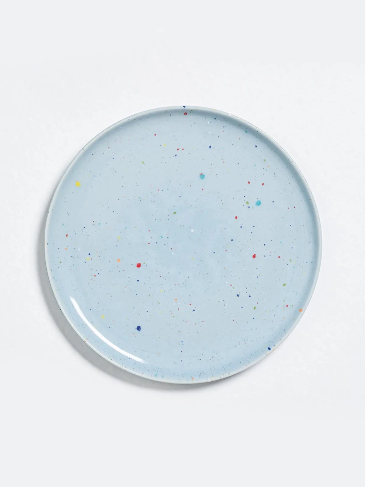 Middagstallerken "confetti" 27 cm - Flere farver - Babyblå