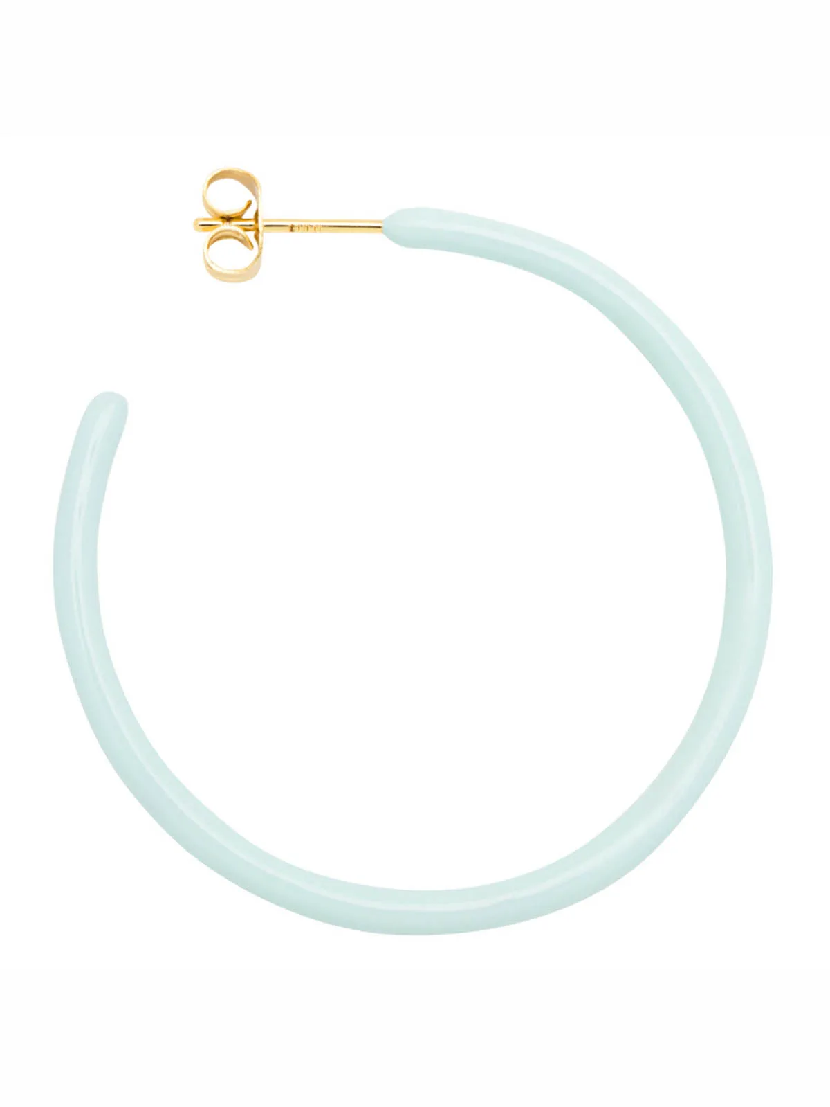 Øreringe - Large "Noon Hoops" emalje - Vælg - Mint