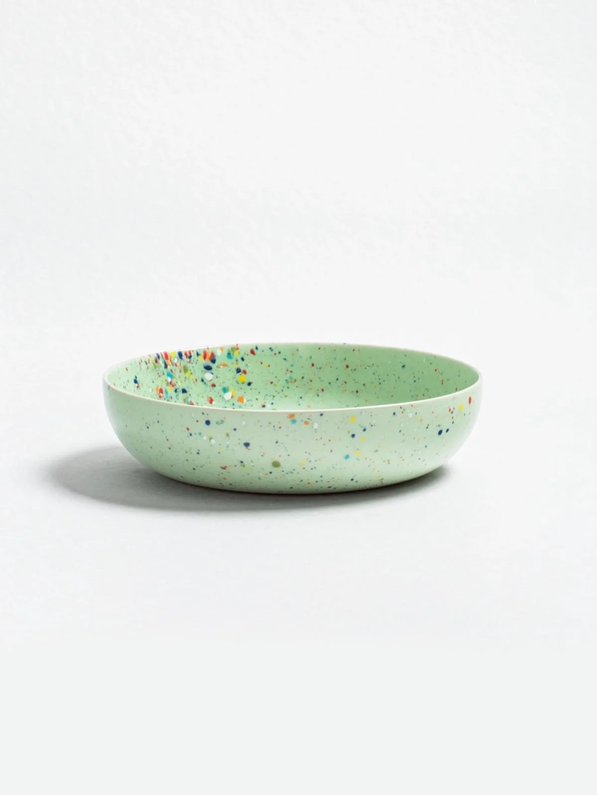 Pastatallerken "confetti" 21 cm - flere farver - Babyblå