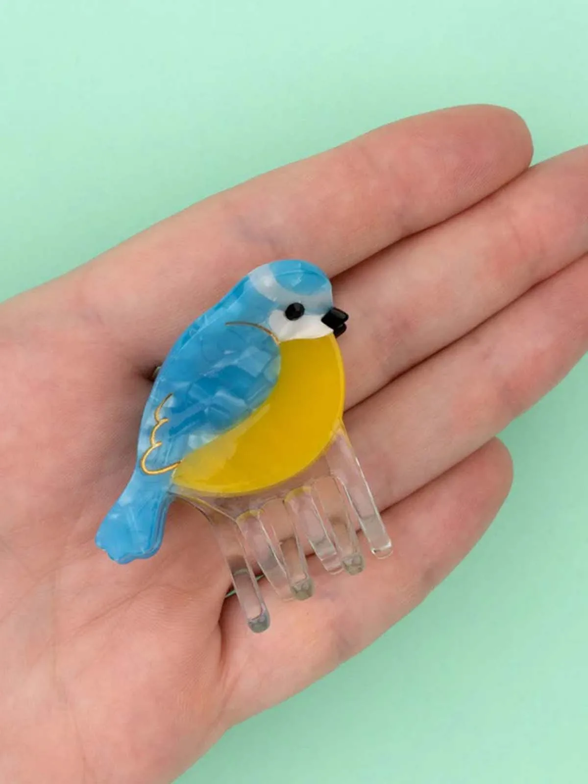 Mini hårklemme - Blåmejse