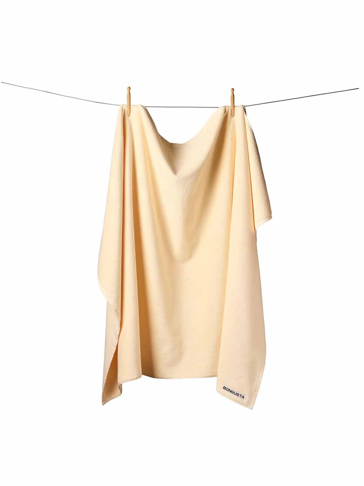 Badelagen 100 x 150 cm "Solid" ensfarvet - Flere farver - Vanilla