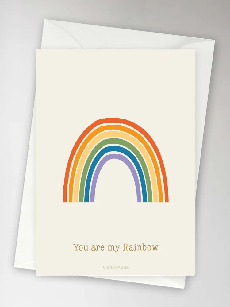 Anledningskort med kuvert (A6) - You are my rainbow