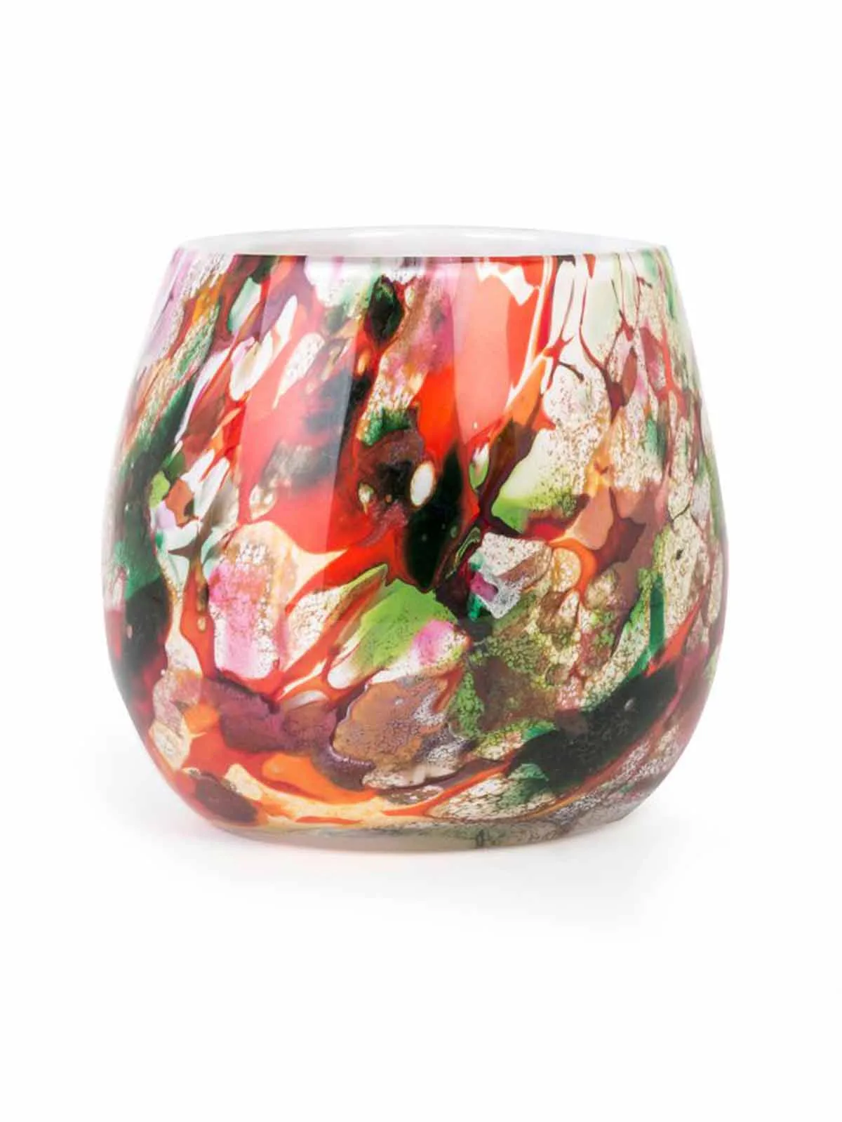 Opal vase/urtepotte 22 cm - Blandede farver