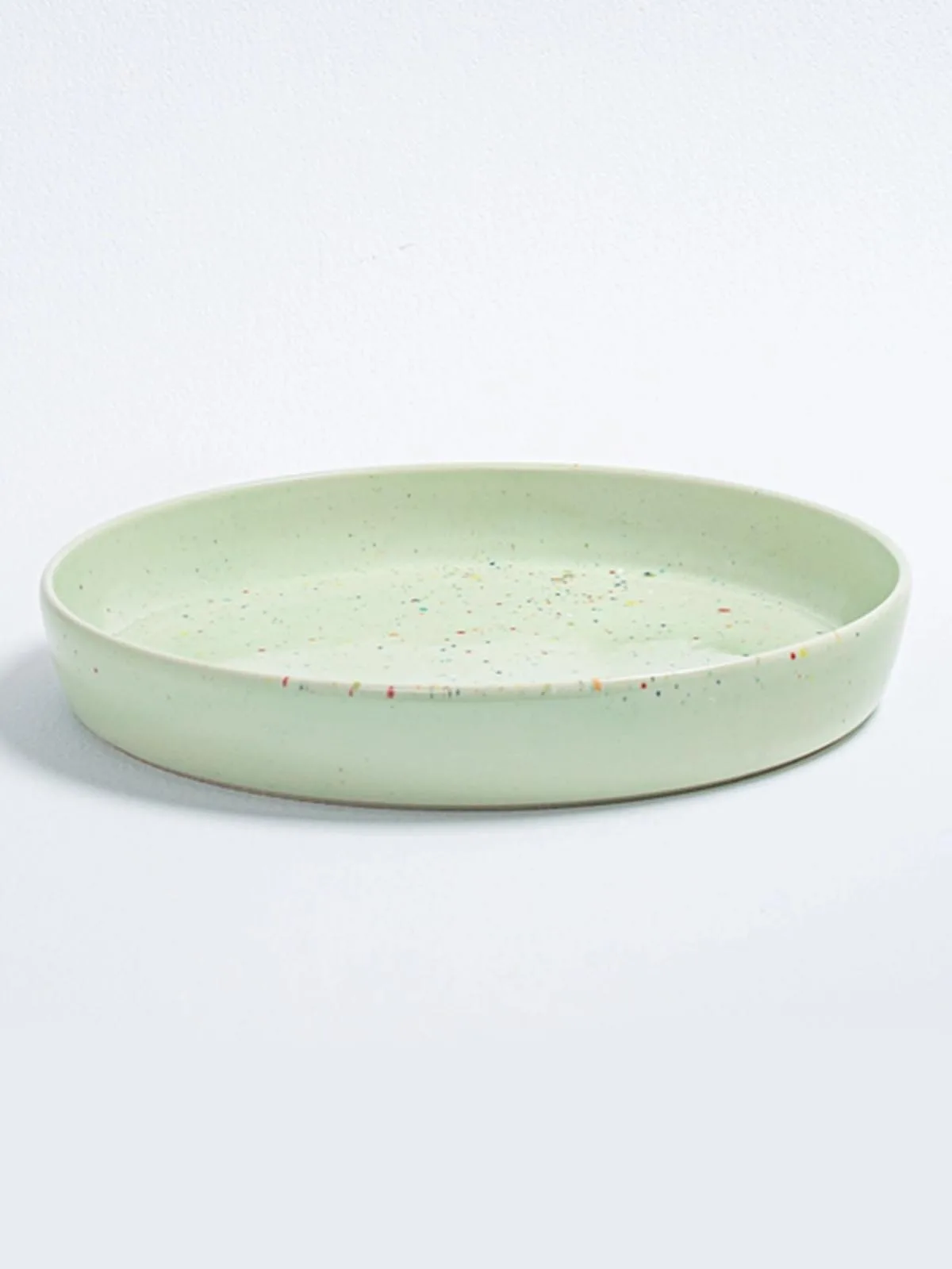 Fad 28 cm "confetti" - Flere farver - Hvid