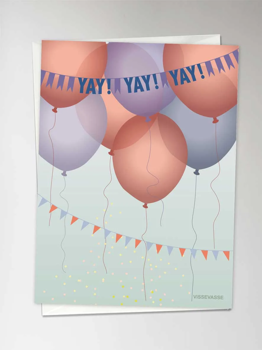 Anledningskort med kuvert - YAY YAY YAY