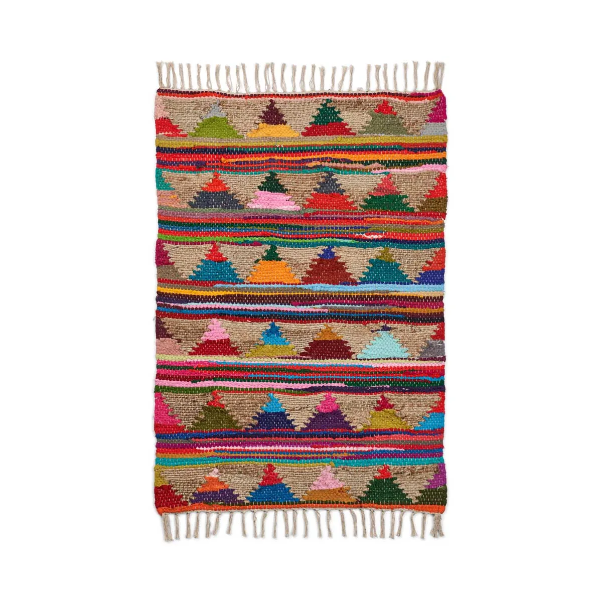 Gulvtæppe - "Pyramid Chindi" - Flere størrelser - 60 x 120 cm