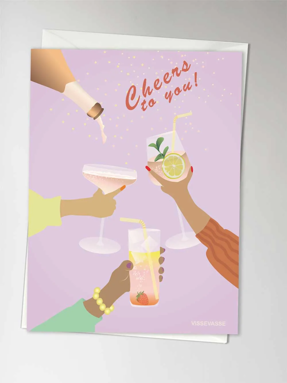 Anledningskort med kuvert - CHEERS TO YOU