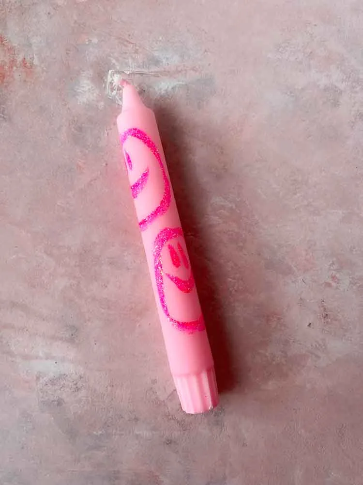 Lys "Lyserøde med pink smiley"